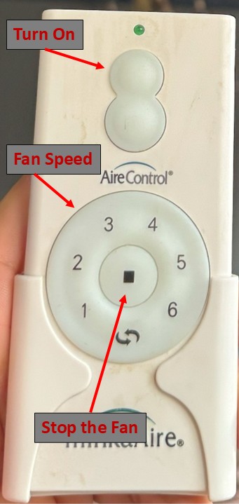 Fan remote control