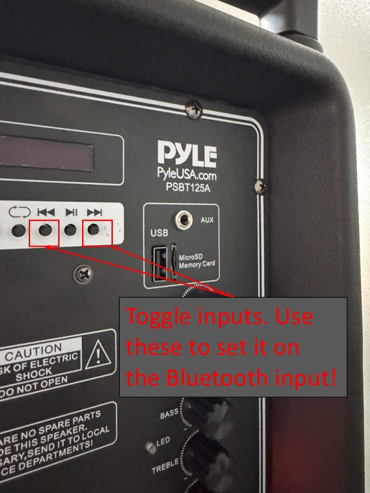 PYLE speaker inputs
