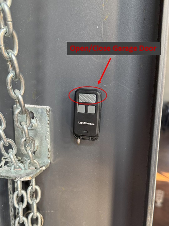 Garage door remote